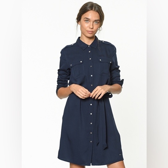 Tommy Hilfiger Dress. Size: XS Color: Navy Blue - Picture 8 of 15